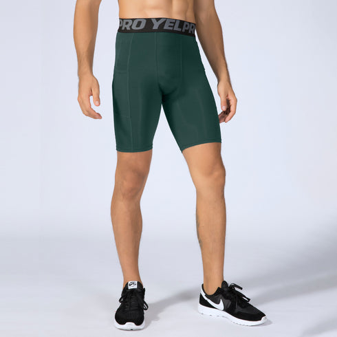 Quick Dry Men's Sports Tight Soft Running Compression Shorts